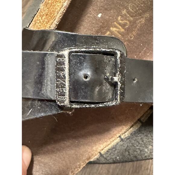 Birkenstock Woman’s Gizeh Glossy Black Birko-Flor Thong Sandals Size 37 US 6 - Picture 6 of 7